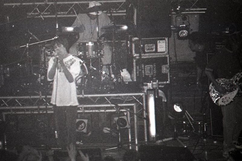 A rare photos of The Stone Roses at Blackpool's Empress Ballroom in August 1989. They had finished a UK wide summer tour in Blackpool selling a 4,000 capacity show. It has  since been described as the ultimate Stone Roses performance, marking the moment where both they and the Madchester scene had truly arrived