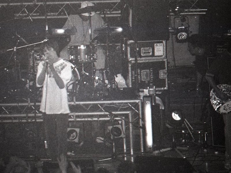 A rare photos of The Stone Roses at Blackpool's Empress Ballroom in August 1989. They had finished a UK wide summer tour in Blackpool selling a 4,000 capacity show. It has since been described as the ultimate Stone Roses performance, marking the moment where both they and the Madchester scene had truly arrived