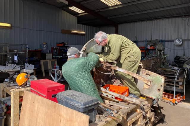 The aviation museum team are working on restoring a Second World War Airspeed Oxford
