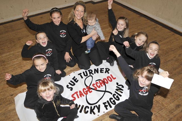 The Sue Turner Nicky Figgins Stage School, Bispham, have raised £2,500 pounds for the Special Care Baby Unit at Blackpool Victoria Hospital. Pictured (left to right) are: Emily Brooks, Charlotte Brooks, Alycia Harden-Neill, Melissa Banks, Nicky Figgins with son Josh, Ella Grace Irwin, Ashleigh Dodds, Amber Harden-Neill, and Karis Lomax