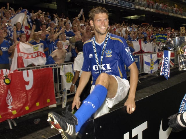 The Icelander played 88 times for Pompey in a five-and-a-half year spell at Fratton Park. Hreiðarsson helped lift the FA Cup the season before and was a part of Pompey’s first European journey. The 47-year-old linked up with David James to become his assistant at Indian Premier League side Kerala Blasters. In 2019 he also linked up with former teammate Sol Campbell to be his assistant at Southend, he’s now head-coach at Icelandic side Prottur Vogum. (PICTURE: WILL CADDY (HK08-25))