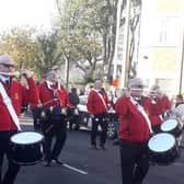 Fleetwood Old Boys Band at the Remembrance Day parade in Fleetwood in 2022