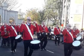Fleetwood Old Boys Band at the Remembrance Day parade in Fleetwood in 2022