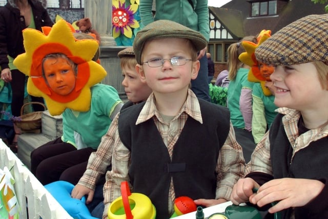 These youngsters show off their costumes for the Garstang Children's Festival