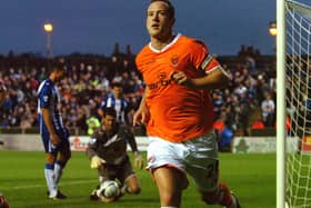 Charlie Adam, captain for the night, celebrates after scoring on the rebound after his penalty was saved