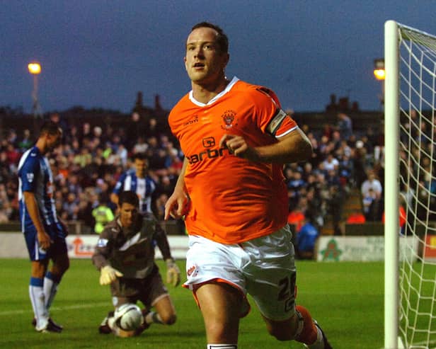 Charlie Adam, captain for the night, celebrates after scoring on the rebound after his penalty was saved