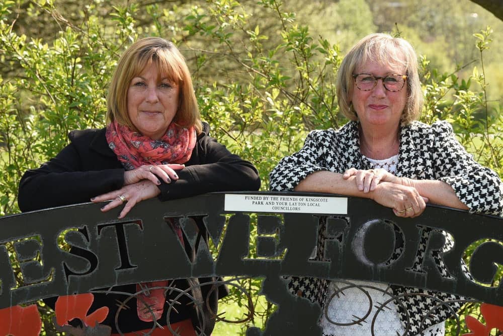 Blackpool Mayor elect, Coun Kath Benson, left, and her sister Therese Clark, who will be Mayoress, at Kingscote Park, Blackpool .