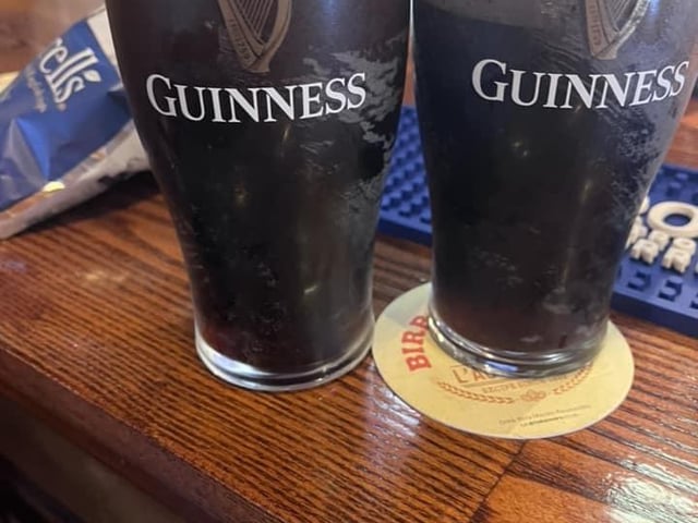 The best way to sum up St Patrick's in a picture - with pints of the black stuff, courtesy of Rachel Ward.