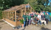 The keys to the greenhouse are presented to Lytam Hall general manager Peter Anthony and volunteers by Fylde Soroptimists chairman Linda Beddows, trustee Nina Szulc and member Helen Rhodes.