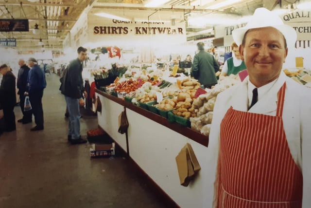 One of the traders at Abingdon Street market in 1991. Was he one of the butchers?