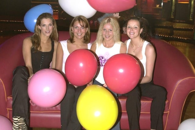 Party time at BJ's nightclub on Central Pier, Blackpool. Pictured enjoying the atmosphere at the re-vamped club are L-R: Kate Lindsay, Natalie James, Zoe Randall and Sally Hempel.
