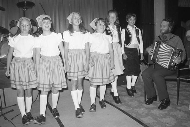 Revoe School, Blackpool, perform a traditional clog dance at Fleetwood Folk Festival