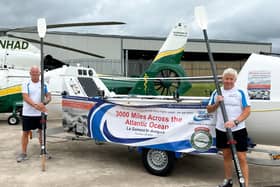 Garry Hoyle (left) and David Ferrier who are taking on the World's Toughest Row in their boat, Molly Moo