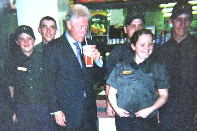 Staff at the McDonald's opposite Central Pier in Blackpool were amazed when Bill Clinton dropped by for a milkshake in 2002
