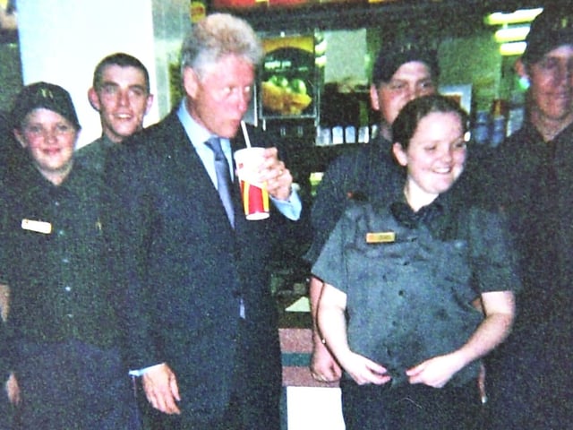 Staff at the McDonald's opposite Central Pier in Blackpool were amazed when Bill Clinton dropped by for a milkshake in 2002