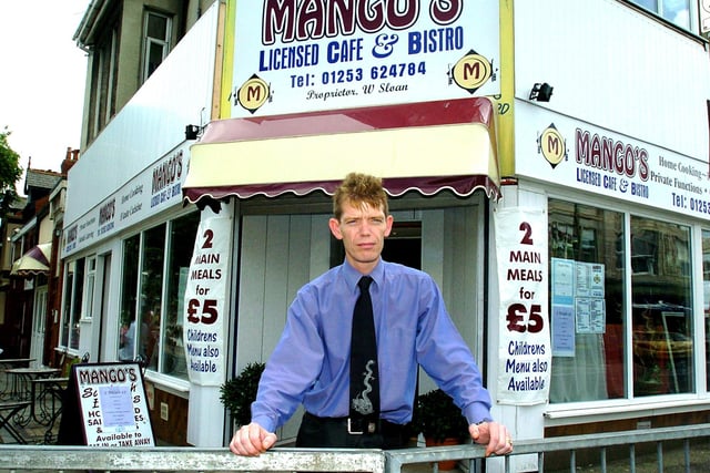 William Sloan at Mango's Licensed Cafe and Bistro on the corner of Church Street and Regent Road, 2004