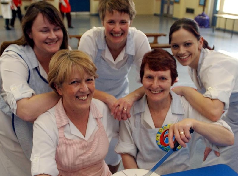 Moira Farrell retired from the School Meals Service in South Tyneside in 2005 after 19 years. Were you pictured with her?