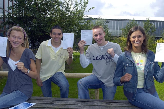 Becky Fuce, Michael Storey, Andrew Houghton and Lisa Isles at Hodgson High