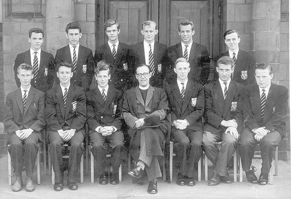 Blackpool Grammar School prefects 1958: Back row, John Bayley, Warren Kelly, David Lee, John Myerscough, Bill Wing and Derek Raitt.
Front row, from left: Tony Wilbraham, Alan Johnston, head boy Peter Barton, headmaster the Rev H.M. Luft, deputy head boy Mike Sudlow, Derek Hudson and Ian Lambert