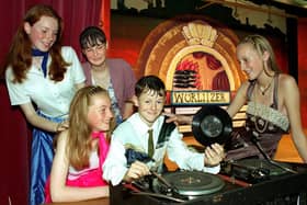 Pupils performed Heartbreak Hotel in 1997. Aaron Bowkett is pictured with Emma Walker , Victoria Griffiths (seated), Nicola Neild and Carla Chadwick.
