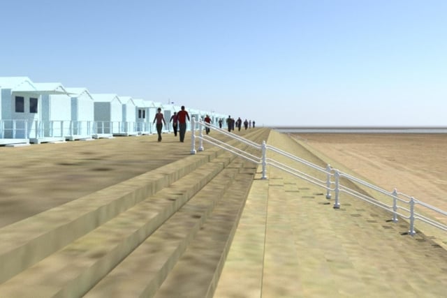 The final stages of phase 1 will see construction of the promenade and set back wall and the reinstatement of all work areas including the golf course. The beach huts will be relocated near to their original position while the railway will be reinstated, and new engine sheds will be constructed.