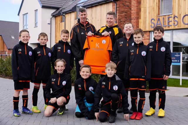 Kingswood Homes has helped Poulton Town Jaguars get a new kit for the team