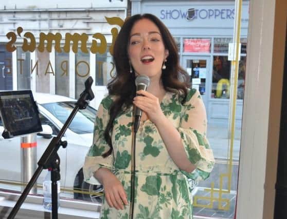 Operatic singer Iona performed at the official re-launch of Mamas Ristorante in Blackpool