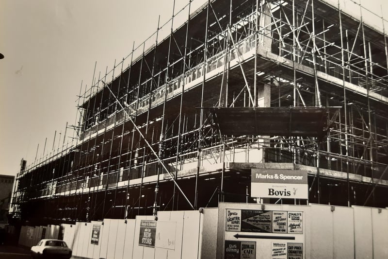 An undated photo as work underway on a new look Marks and Spencer