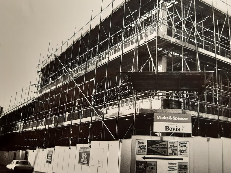 An undated photo as work underway on a new look Marks and Spencer