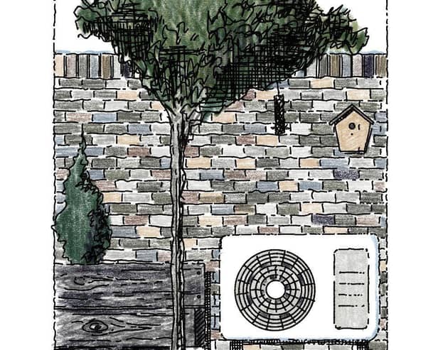 Heat pump in the garden