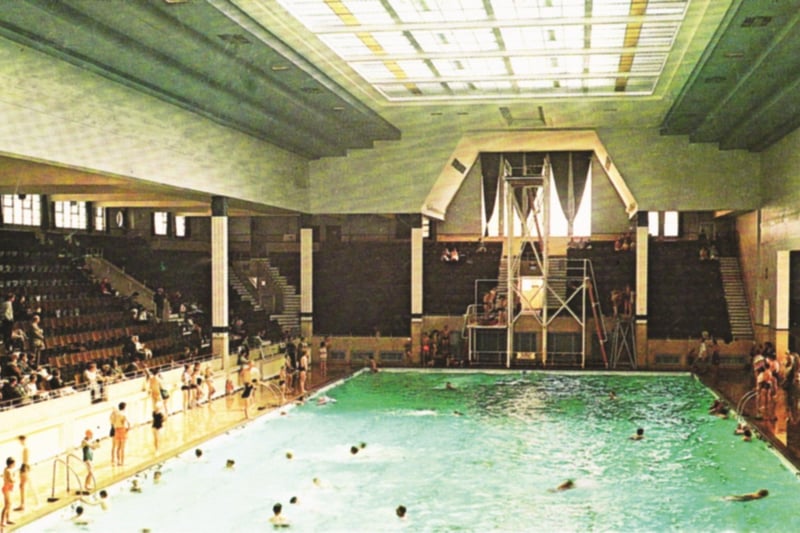 A rare colour photo from our archives which shows the pool mid-1980s