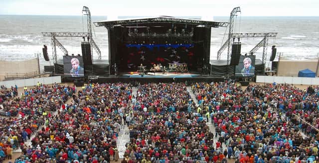 It was the concert of a lifetime for Blackpool's Elton John fans when he entertained in June 2012. But the weather wasn't good. Sir Elton kept the hits coming for almost two hours but in the end he had to abandon stage as the winds threatened safety