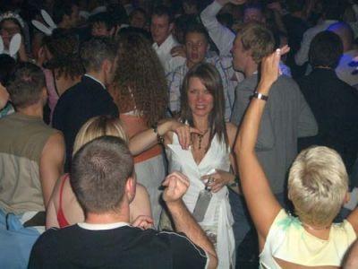 The dancefloor alive with revellers
