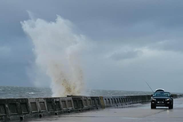 Heavy rain and strong winds battered Blackpool as Storm Ciarán swept across parts of the UK