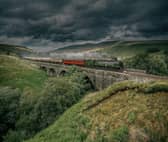 Full steam ahead ... the Northern Belle thunders over the Settle-Carlisle line