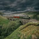 Full steam ahead ... the Northern Belle thunders over the Settle-Carlisle line