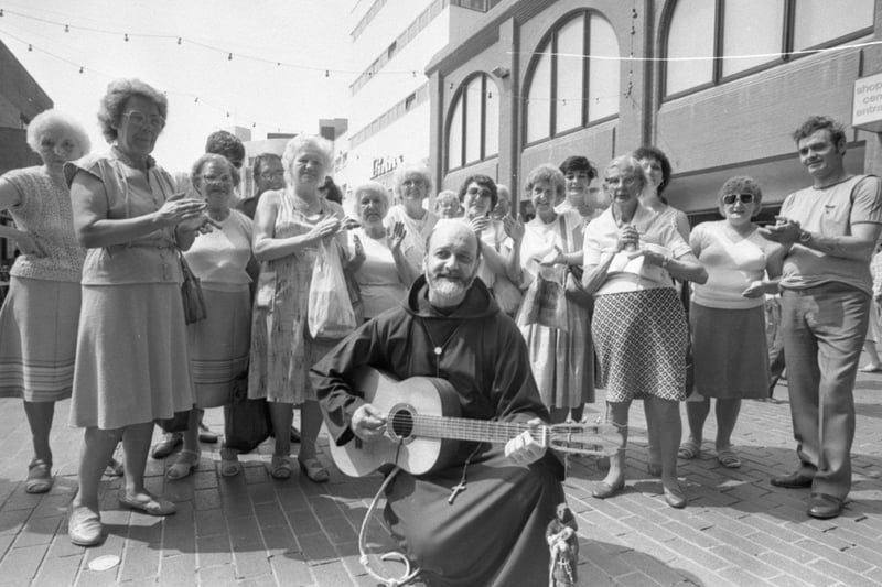 Father Francis may not have found his way onto Top of the Pops. But the singing, guitar-strumming melodic monk was famous to thousands of needy people who were helped by his non-stop charity work. He was busking in Blackpool for one day a week and collecting money for the blind