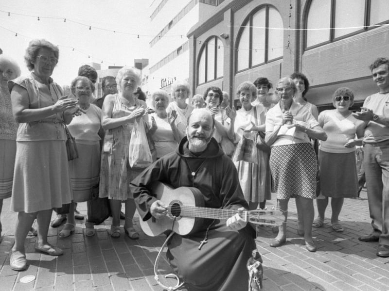 Father Francis may not have found his way onto Top of the Pops. But the singing, guitar-strumming melodic monk was famous to thousands of needy people who were helped by his non-stop charity work. He was busking in Blackpool for one day a week and collecting money for the blind