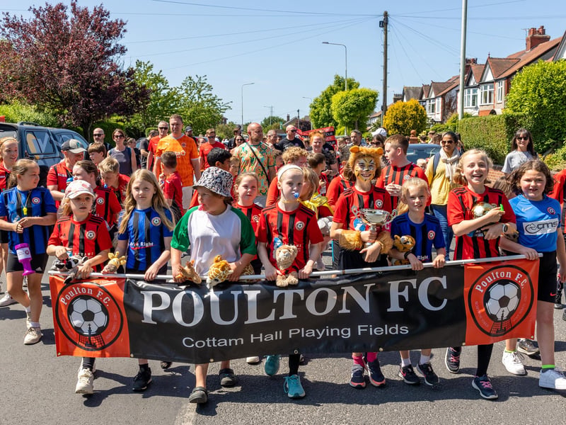 Here are members of Poulton FC during Poulton Gala. Photo; Martin Bostock Photography