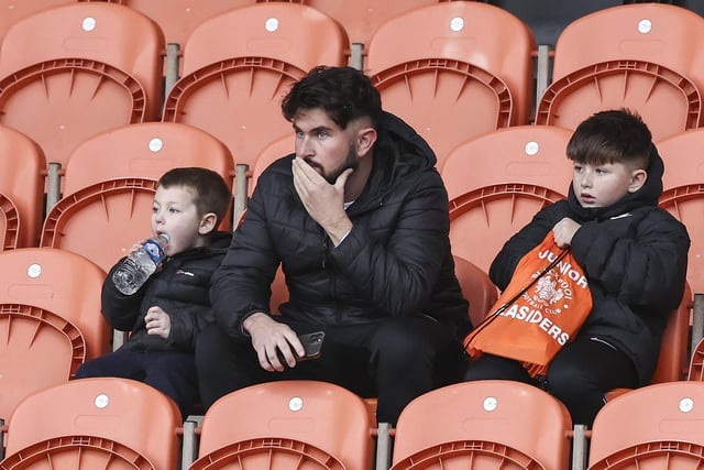 Seasiders supporters at Bloomfield Road for the opening game of 2024.