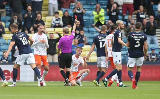 Blackpool have only been shown two red cards this season