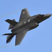 The pair of F-35s were spotted (and heard!) as they rumbled through the skies above Lancashire on Tuesday (February 7)