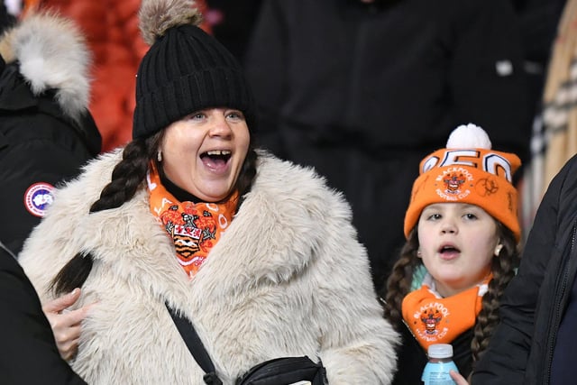 Seasiders supporters braved the cold on Wednesday night for the FA Cup replay against Nottingham Forest.