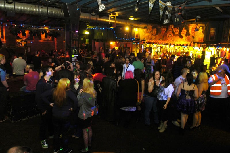 A packed Tache nightclub -  the place to go for the Rock music scene