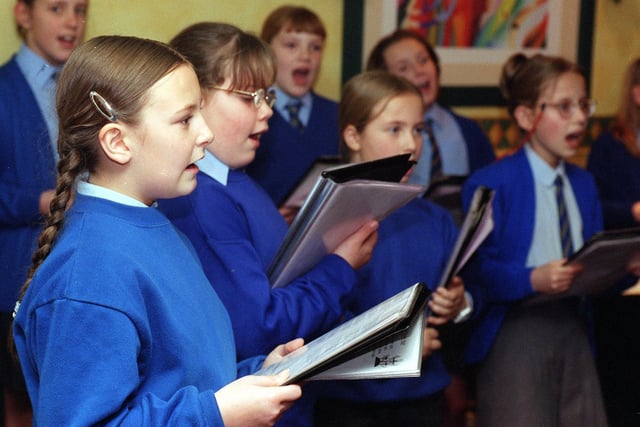 Layton Primary School choir singing at the Helping Hands awards at the De Vere Hotel Blackpool