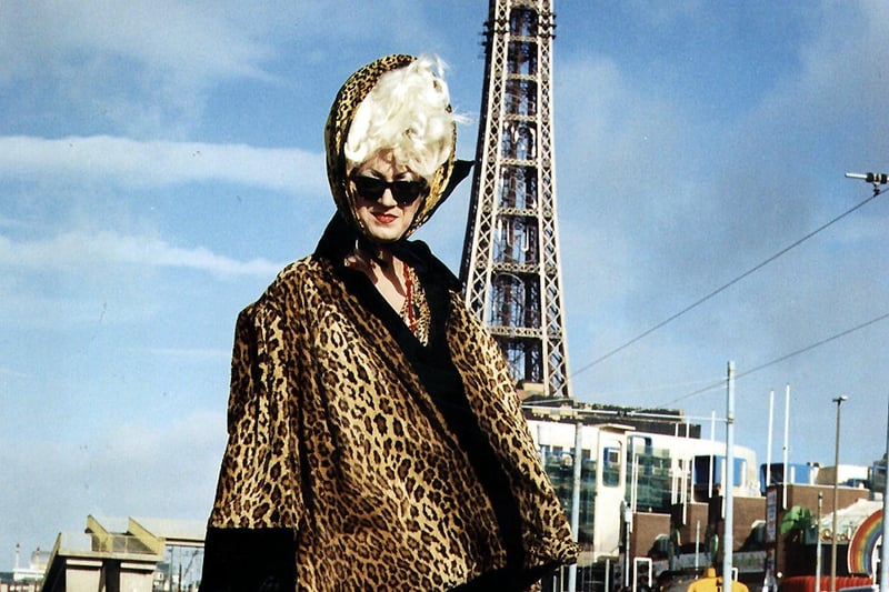 This was in 1996 when Paul visited Blackpool as Lily Savage - with all the animal print drama