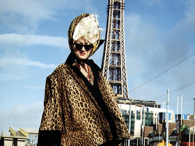This was in 1996 when Paul visited Blackpool as Lily Savage - with all the animal print drama