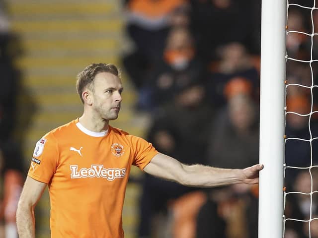 Jordan Rhodes has missed the last few games for Blackpool. His status for Cheltenham Town has been revealed. (Image: CameraSport)