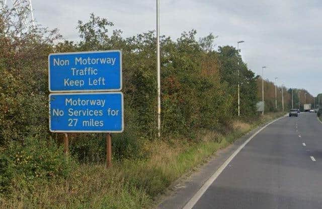 Drivers are warned of a long wait for a comfort break at the Blackpool end of the M55 (image: Google)
