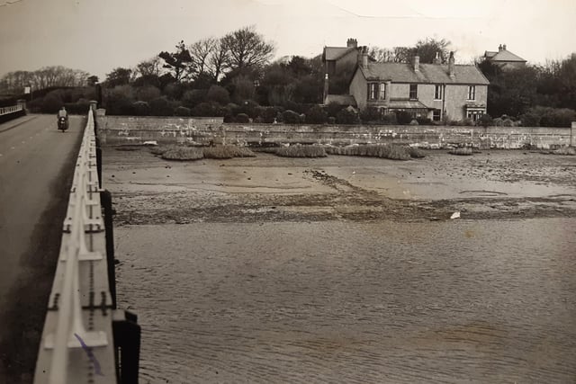 This was the 1957 view across the River Wyre to Shard House